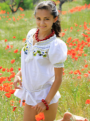 Sima enjoys a relaxing weekend,   sunbathing among the flowery fields for   her debut series. - Pics