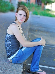 Aubrey being shy and slowly takes off clothes - Pics