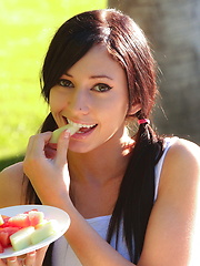 A summertime display of Catie Minx's sweet and juicy summer fruit - Pics