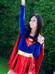 Mild mannered nerd Catie Minx reveals her super naughty powers as Supergirl - Pics